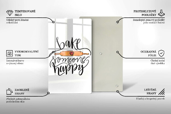 Glas Ceranfeldabdeckung Bake someone happy