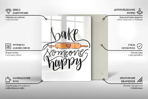 Glas Ceranfeldabdeckung Bake someone happy