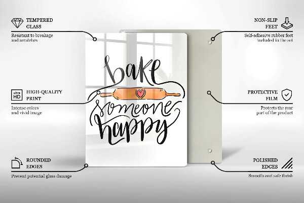 Glas Ceranfeldabdeckung Bake someone happy