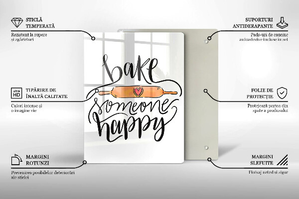 Glas Ceranfeldabdeckung Bake someone happy