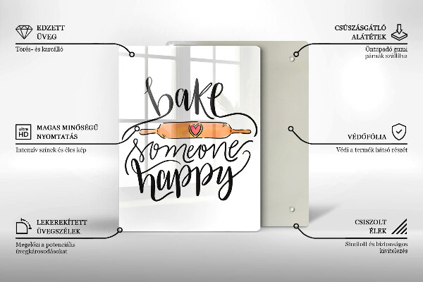 Glas Ceranfeldabdeckung Bake someone happy