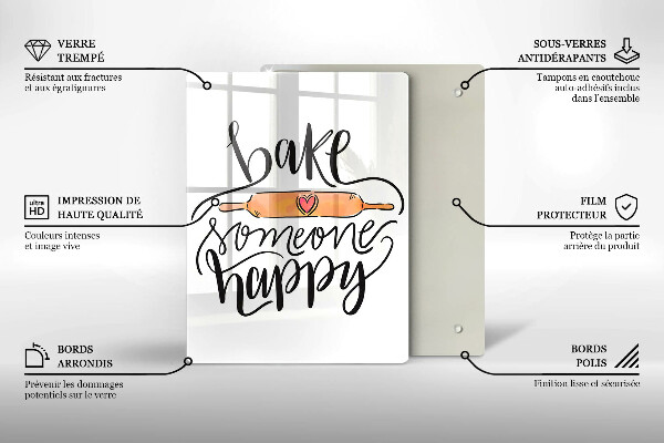 Glas Ceranfeldabdeckung Bake someone happy