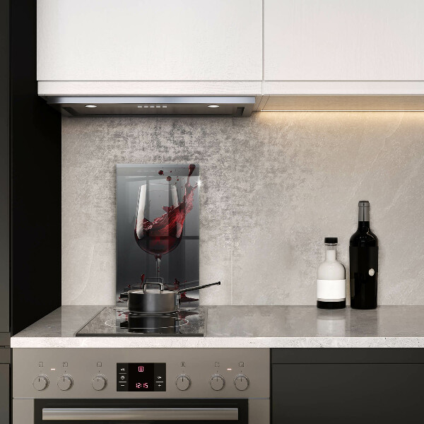 Glas Ceranfeldabdeckung Rotwein im Glas