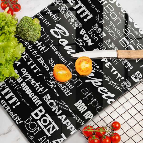 Glas Ceranfeldabdeckung Küchenuntertitel Bon appetit