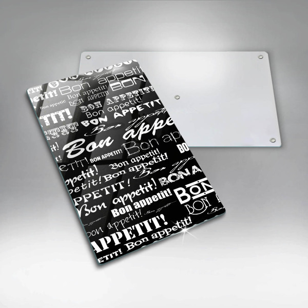 Glas Ceranfeldabdeckung Küchenuntertitel Bon appetit