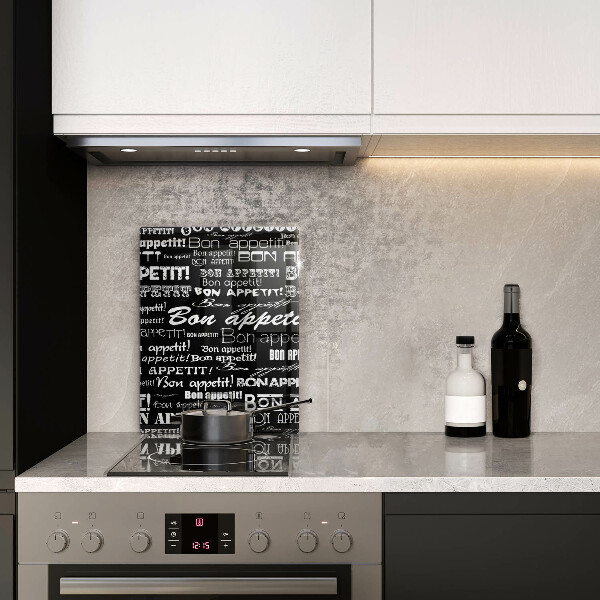 Glas Ceranfeldabdeckung Küchenuntertitel Bon appetit