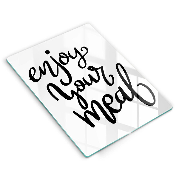 Glas Ceranfeldabdeckung Enjoy your meal