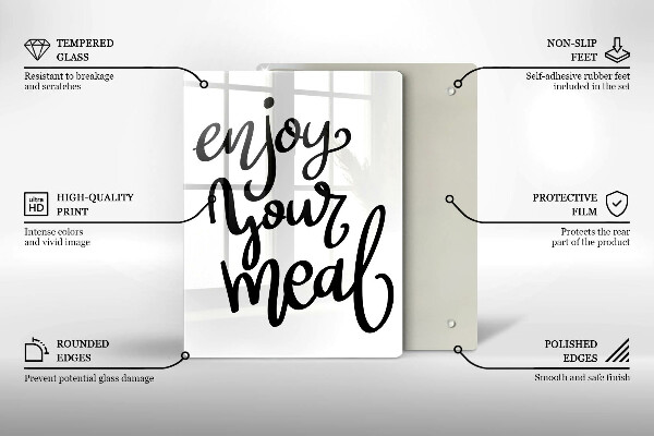 Glas Ceranfeldabdeckung Enjoy your meal