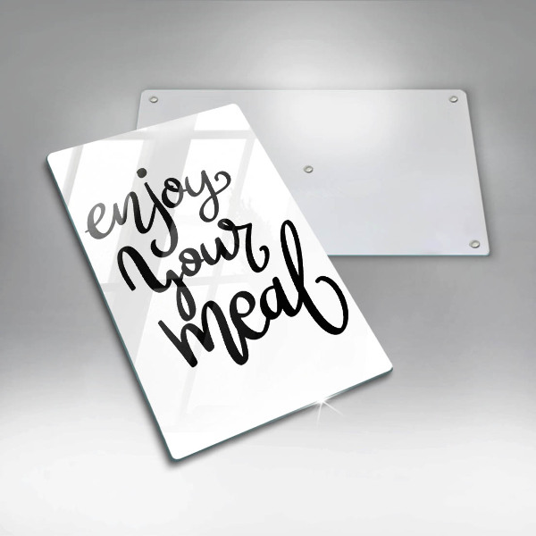 Glas Ceranfeldabdeckung Enjoy your meal