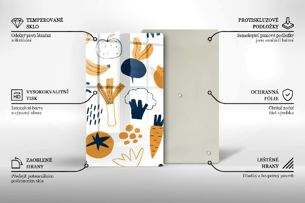 Glas Ceranfeldabdeckung Lebensmittelillustration
