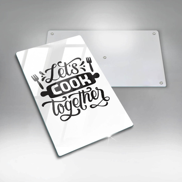Glas Ceranfeldabdeckung Let's cook together