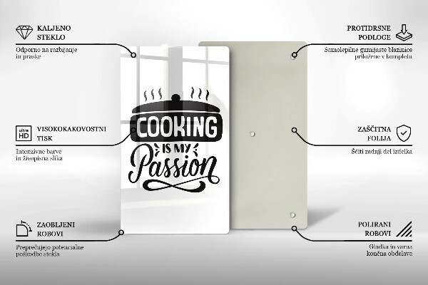 Glas Ceranfeldabdeckung Cooking is my passion