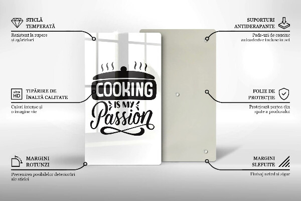 Glas Ceranfeldabdeckung Cooking is my passion