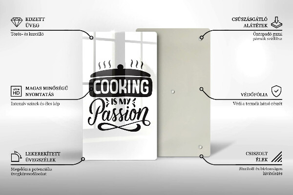 Glas Ceranfeldabdeckung Cooking is my passion