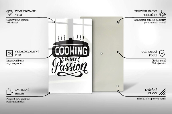 Glas Ceranfeldabdeckung Cooking is my passion