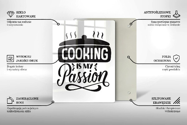 Glas Ceranfeldabdeckung Cooking is my passion