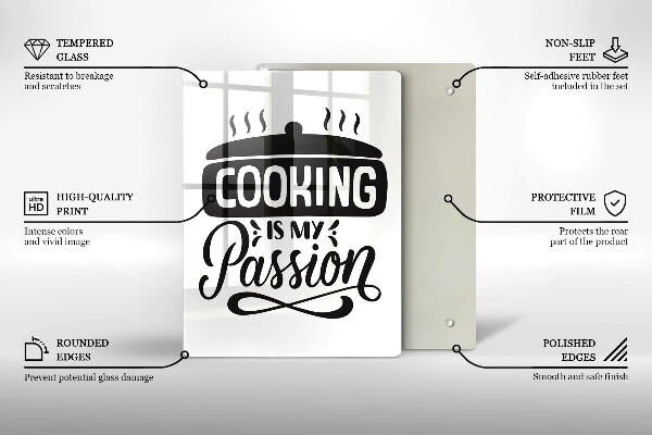 Glas Ceranfeldabdeckung Cooking is my passion