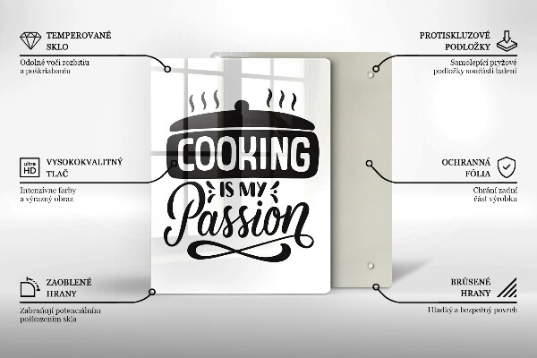 Glas Ceranfeldabdeckung Cooking is my passion