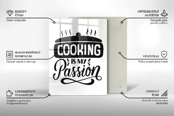 Glas Ceranfeldabdeckung Cooking is my passion