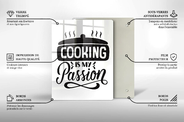 Glas Ceranfeldabdeckung Cooking is my passion