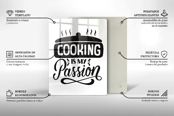 Glas Ceranfeldabdeckung Cooking is my passion