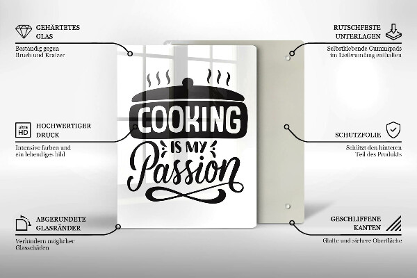 Glas Ceranfeldabdeckung Cooking is my passion