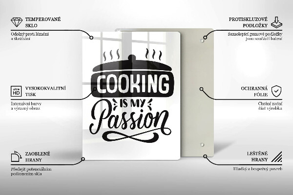 Glas Ceranfeldabdeckung Cooking is my passion