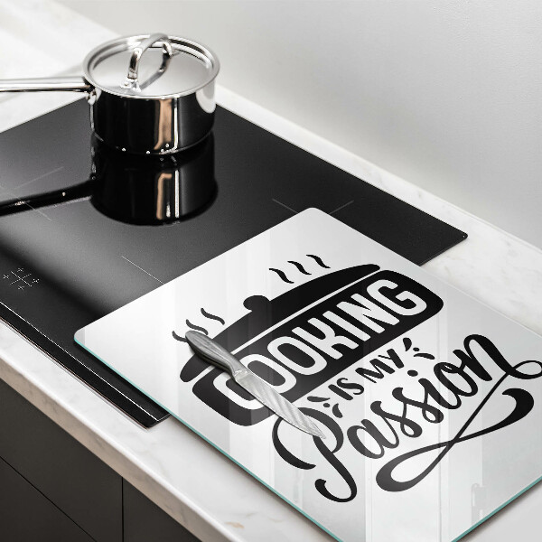 Glas Ceranfeldabdeckung Cooking is my passion