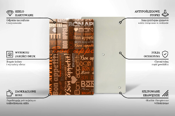 Glas Ceranfeldabdeckung Bon appetit