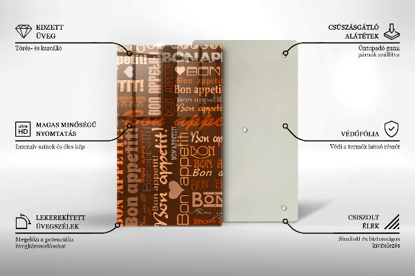 Glas Ceranfeldabdeckung Bon appetit