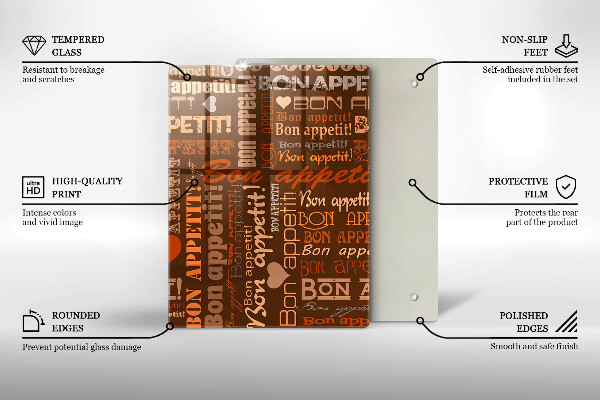 Glas Ceranfeldabdeckung Bon appetit