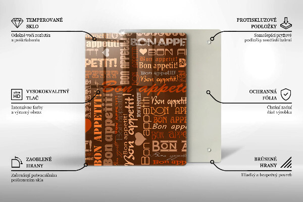 Glas Ceranfeldabdeckung Bon appetit