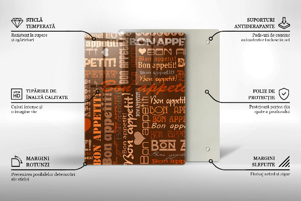 Glas Ceranfeldabdeckung Bon appetit
