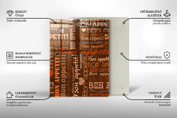 Glas Ceranfeldabdeckung Bon appetit