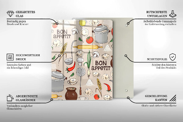 Glas Ceranfeldabdeckung Küchenillustration