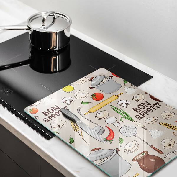 Glas Ceranfeldabdeckung Küchenillustration