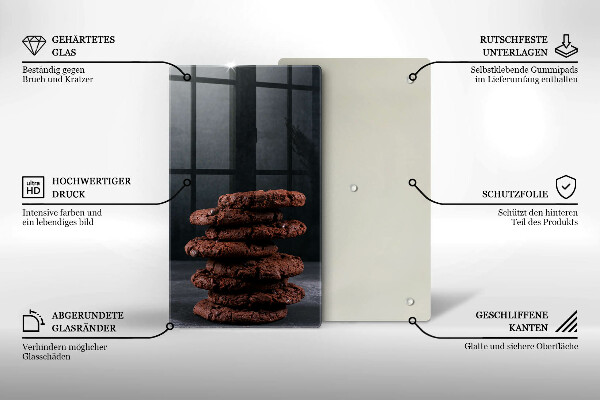 Glas Ceranfeldabdeckung Schokoladenkekse