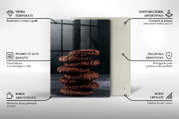 Glas Ceranfeldabdeckung Schokoladenkekse