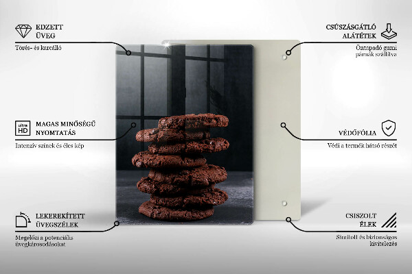 Glas Ceranfeldabdeckung Schokoladenkekse