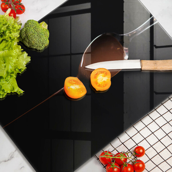 Glas Ceranfeldabdeckung Ein Löffel Schokolade