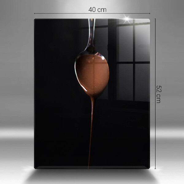 Glas Ceranfeldabdeckung Ein Löffel Schokolade