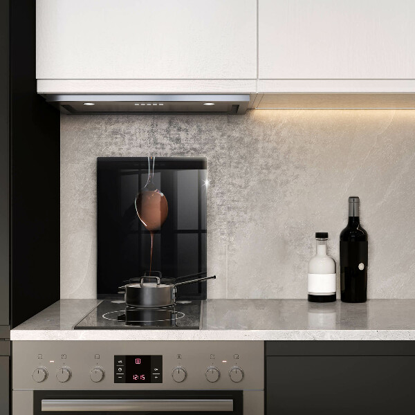 Glas Ceranfeldabdeckung Ein Löffel Schokolade