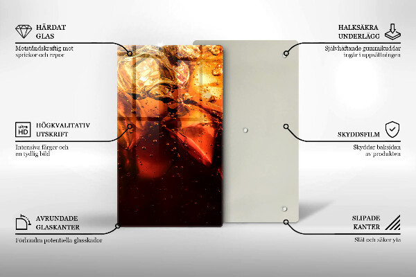 Glas Ceranfeldabdeckung Cola-Getränk mit Eis