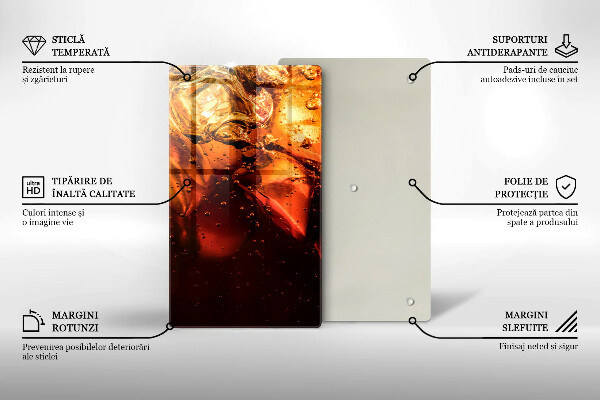 Glas Ceranfeldabdeckung Cola-Getränk mit Eis