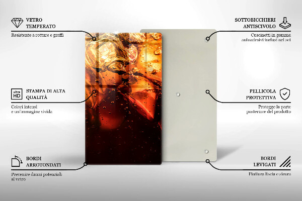 Glas Ceranfeldabdeckung Cola-Getränk mit Eis