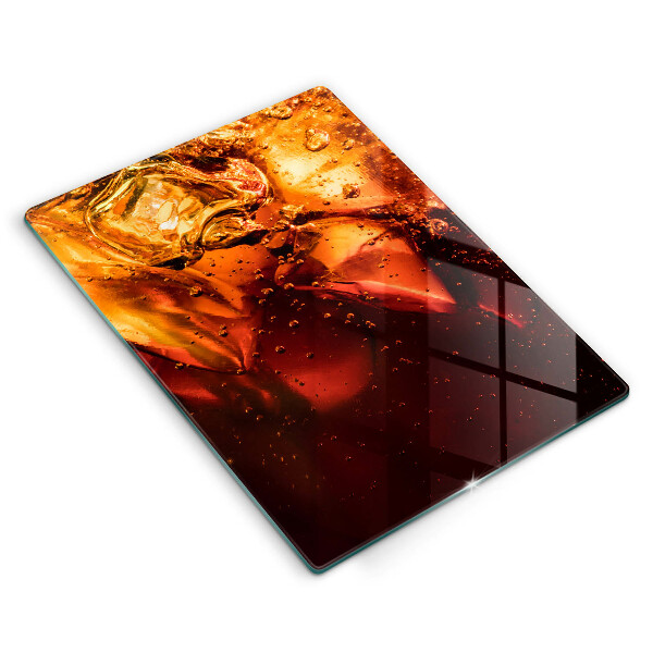 Glas Ceranfeldabdeckung Cola-Getränk mit Eis