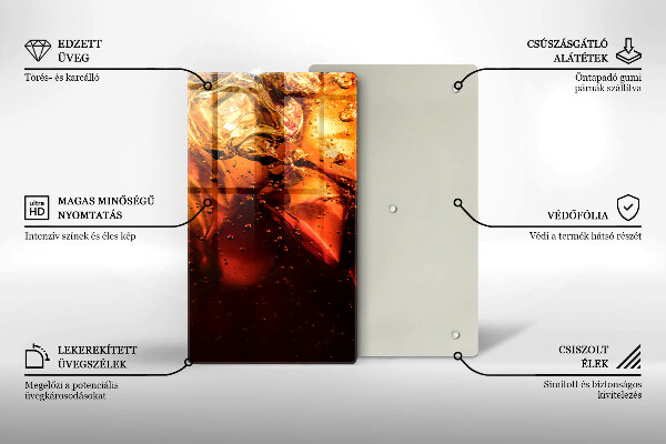 Glas Ceranfeldabdeckung Cola-Getränk mit Eis