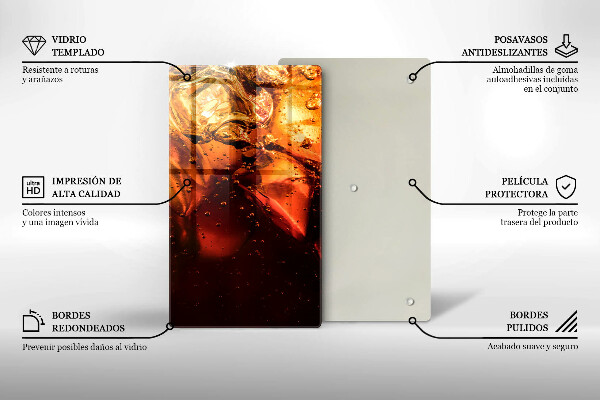 Glas Ceranfeldabdeckung Cola-Getränk mit Eis
