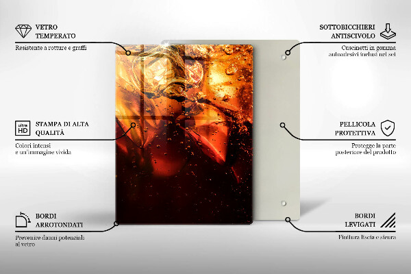 Glas Ceranfeldabdeckung Cola-Getränk mit Eis