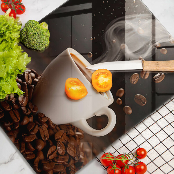 Glas Ceranfeldabdeckung Heiße Tasse Kaffee